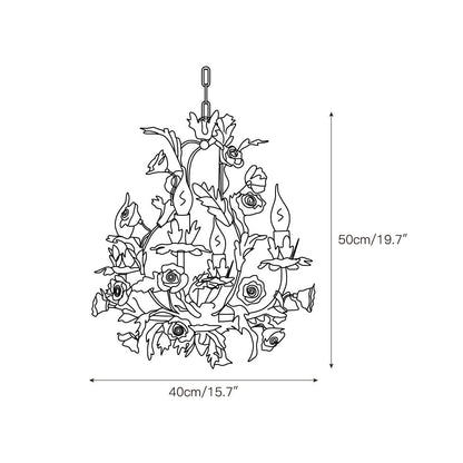 Ceramic Rose Chandelier