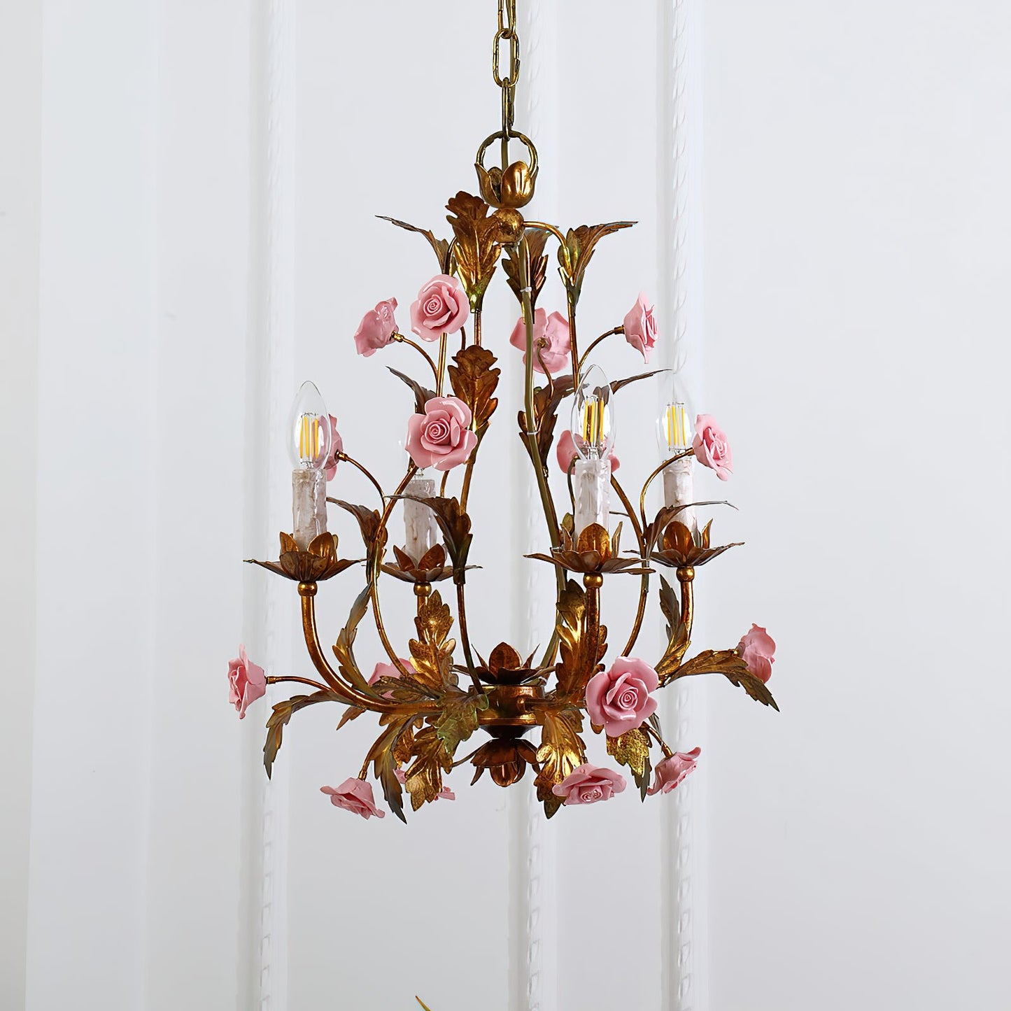 Ceramic Rose Chandelier