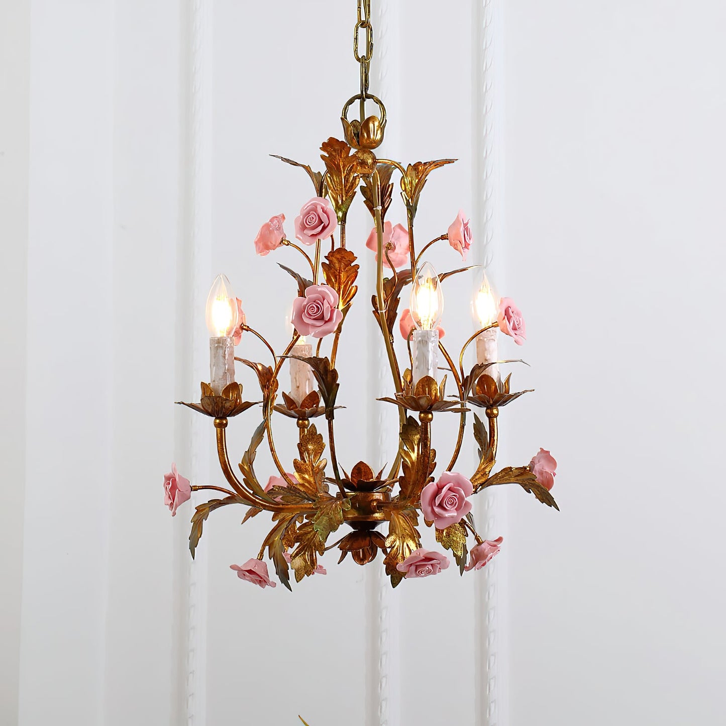 Ceramic Rose Chandelier