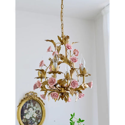 Ceramic Rose Chandelier