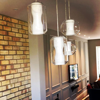 Glass Alabaster Pendant Lamp