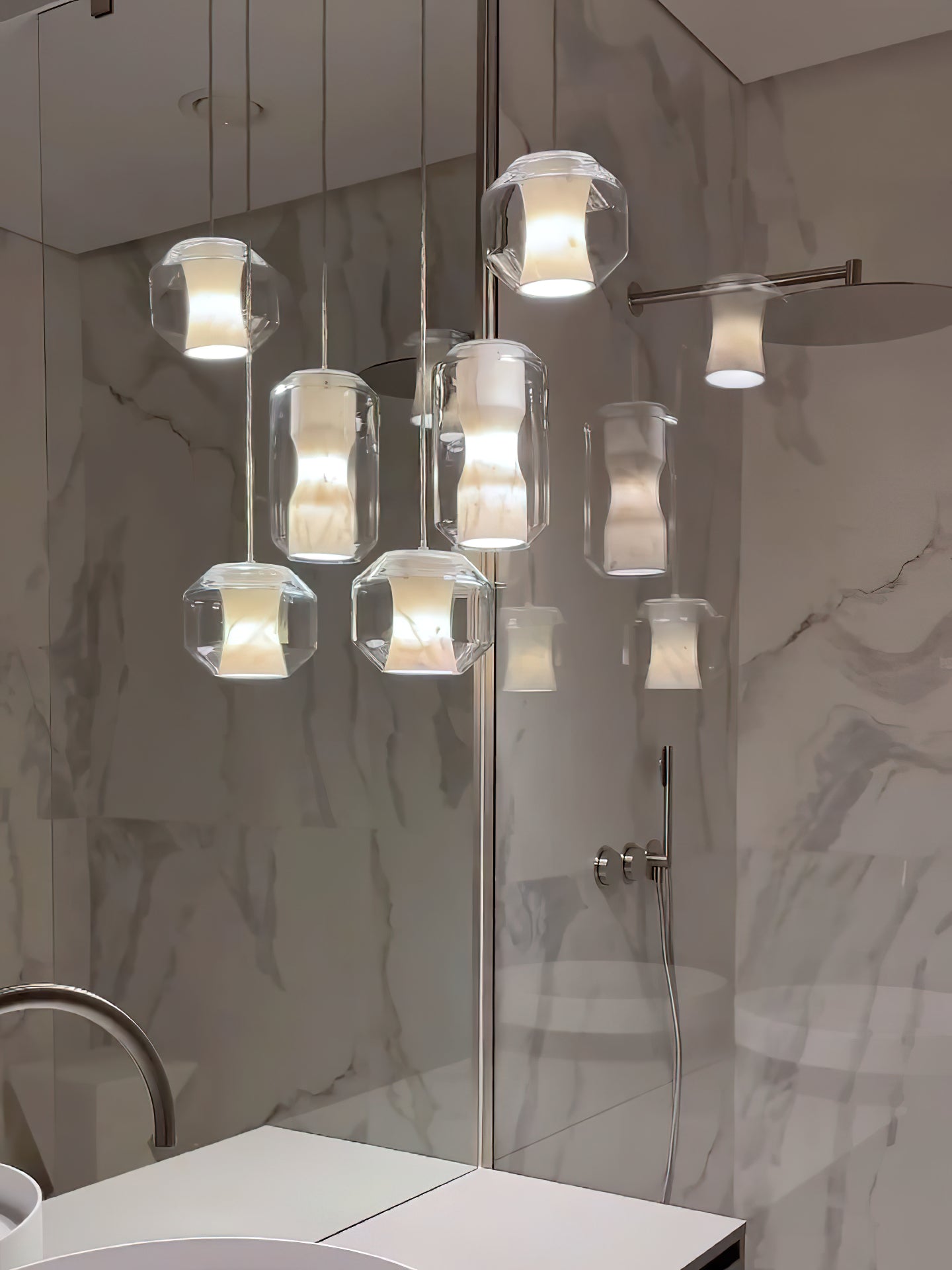 Glass Alabaster Pendant Lamp