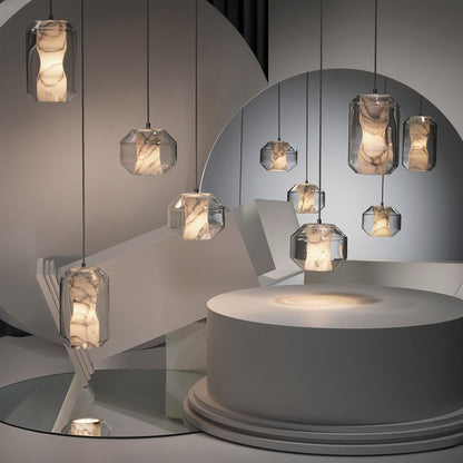 Glass Alabaster Pendant Lamp