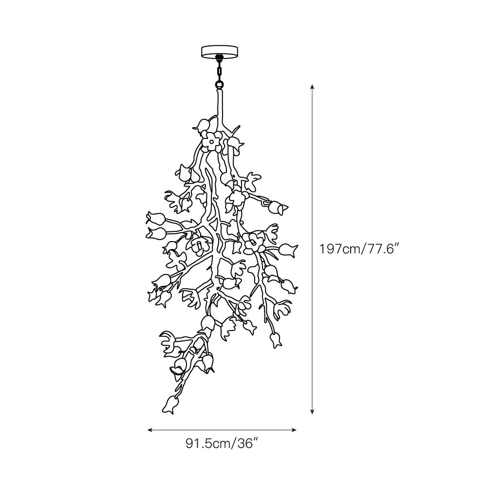 Cascading Blossom Chandelier
