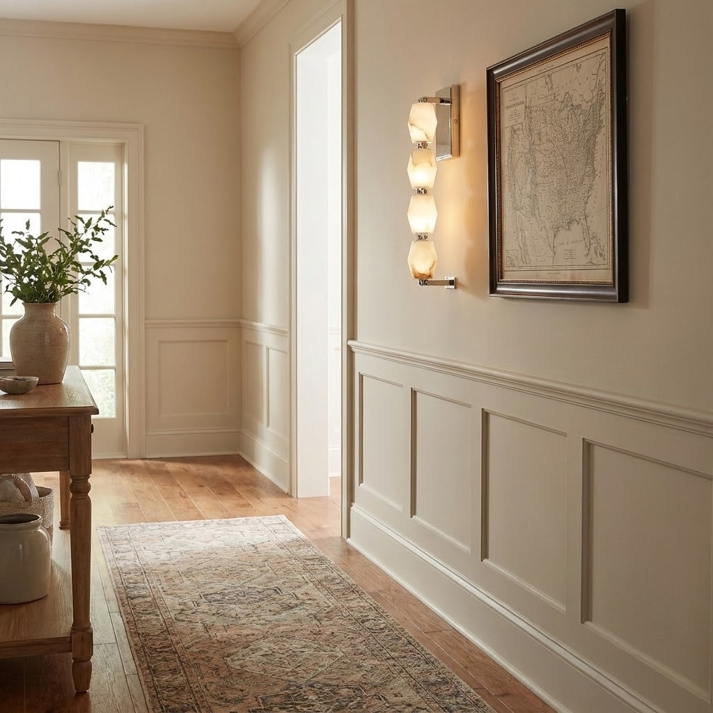 Alabaster Pillar Sconce