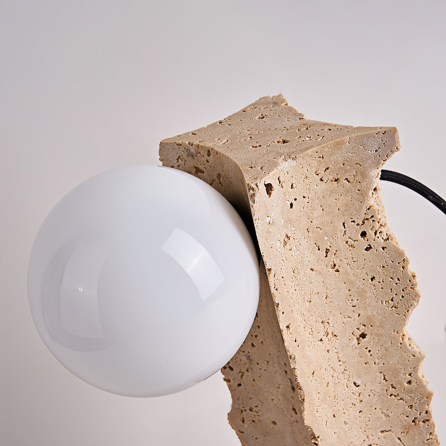 Conduit Travertine Table Lamp