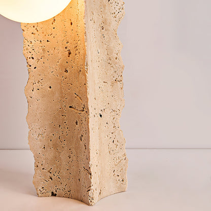 Conduit Travertine Table Lamp