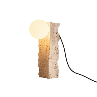 Conduit Travertine Table Lamp