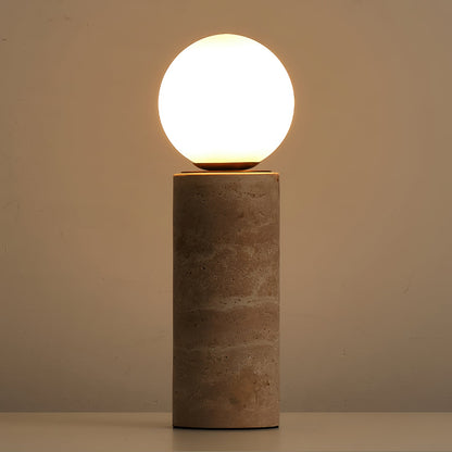 Core Travertine Table Lamp