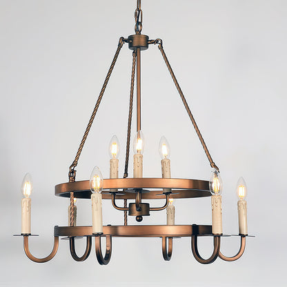Crowley Wagon Wheel Chandelier