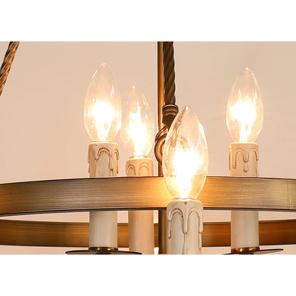 Crowley Wagon Wheel Chandelier
