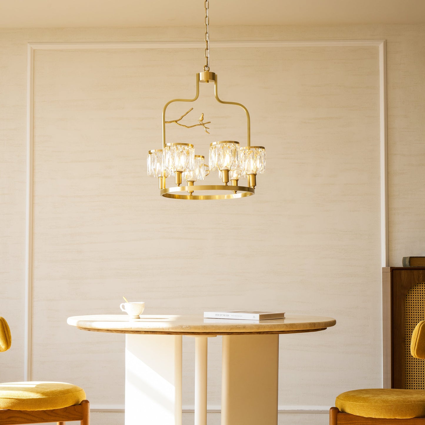 Crystal Bird Chandelier