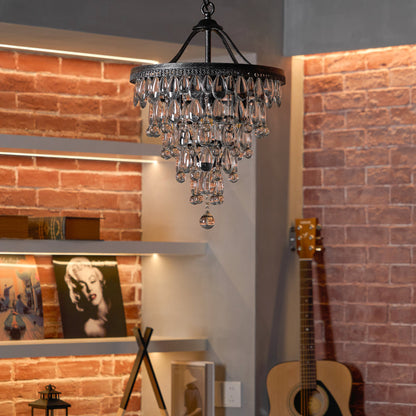 Crystal Inverted Pyramid Chandelier