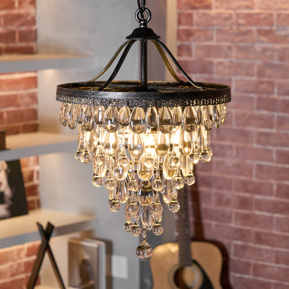 Crystal Inverted Pyramid Chandelier