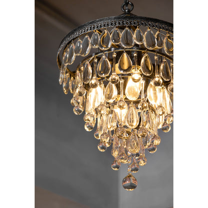 Crystal Inverted Pyramid Chandelier