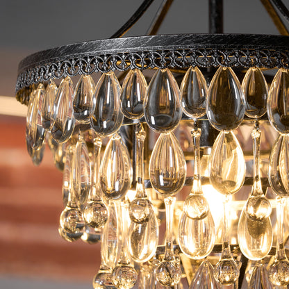 Crystal Inverted Pyramid Chandelier