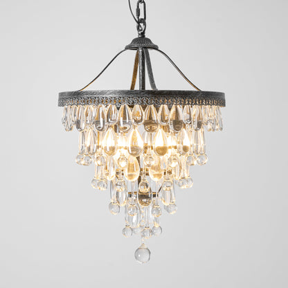 Crystal Inverted Pyramid Chandelier