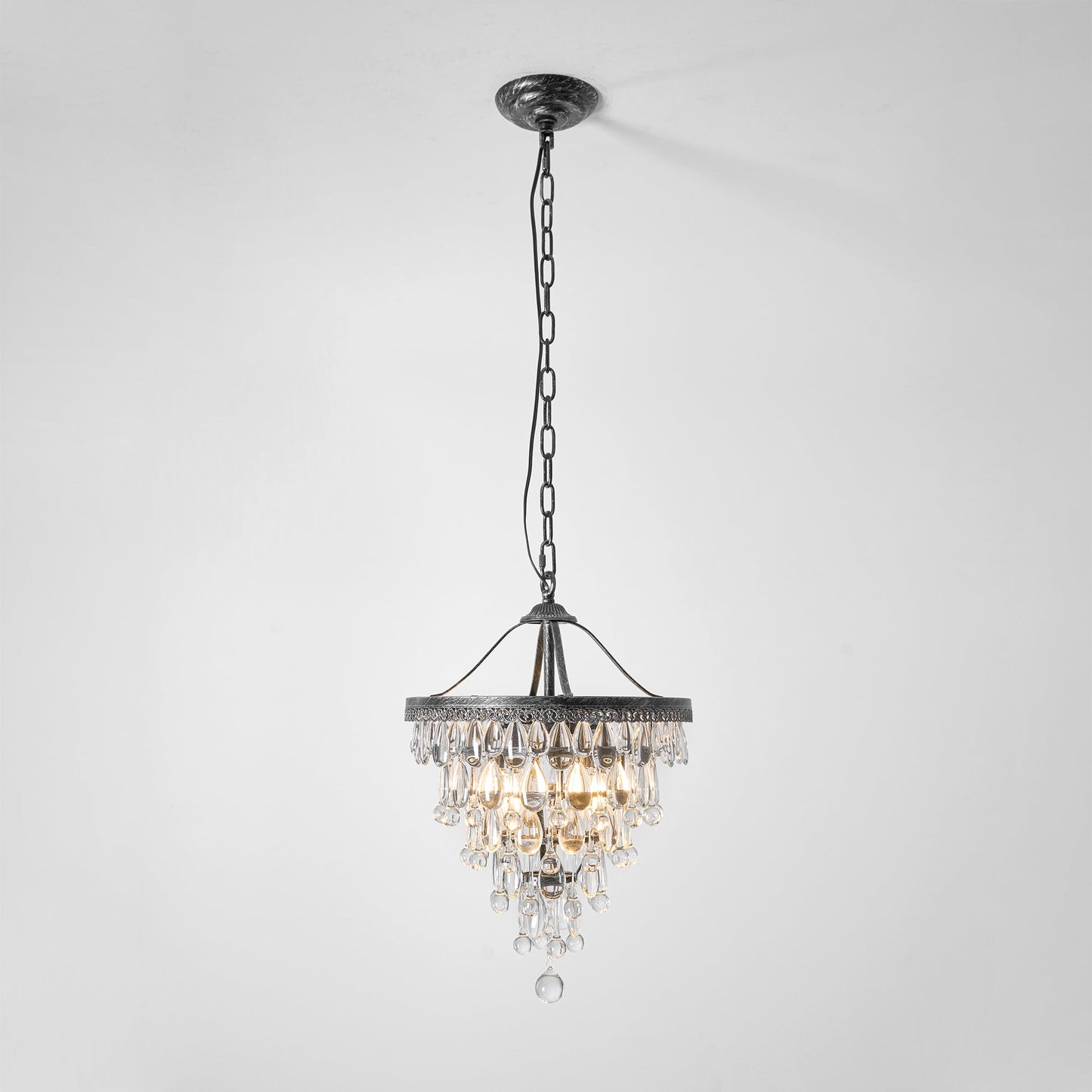 Crystal Inverted Pyramid Chandelier