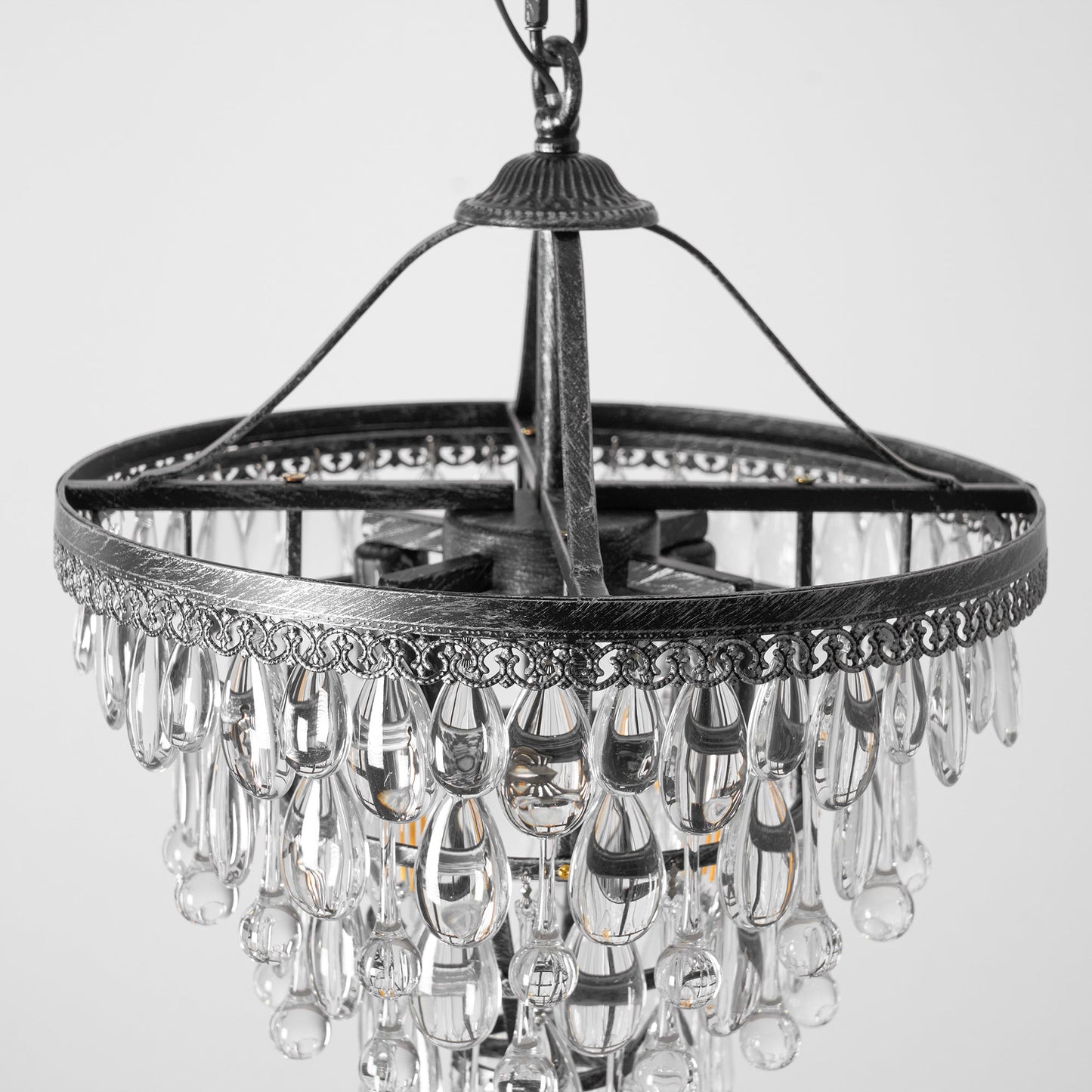Crystal Inverted Pyramid Chandelier