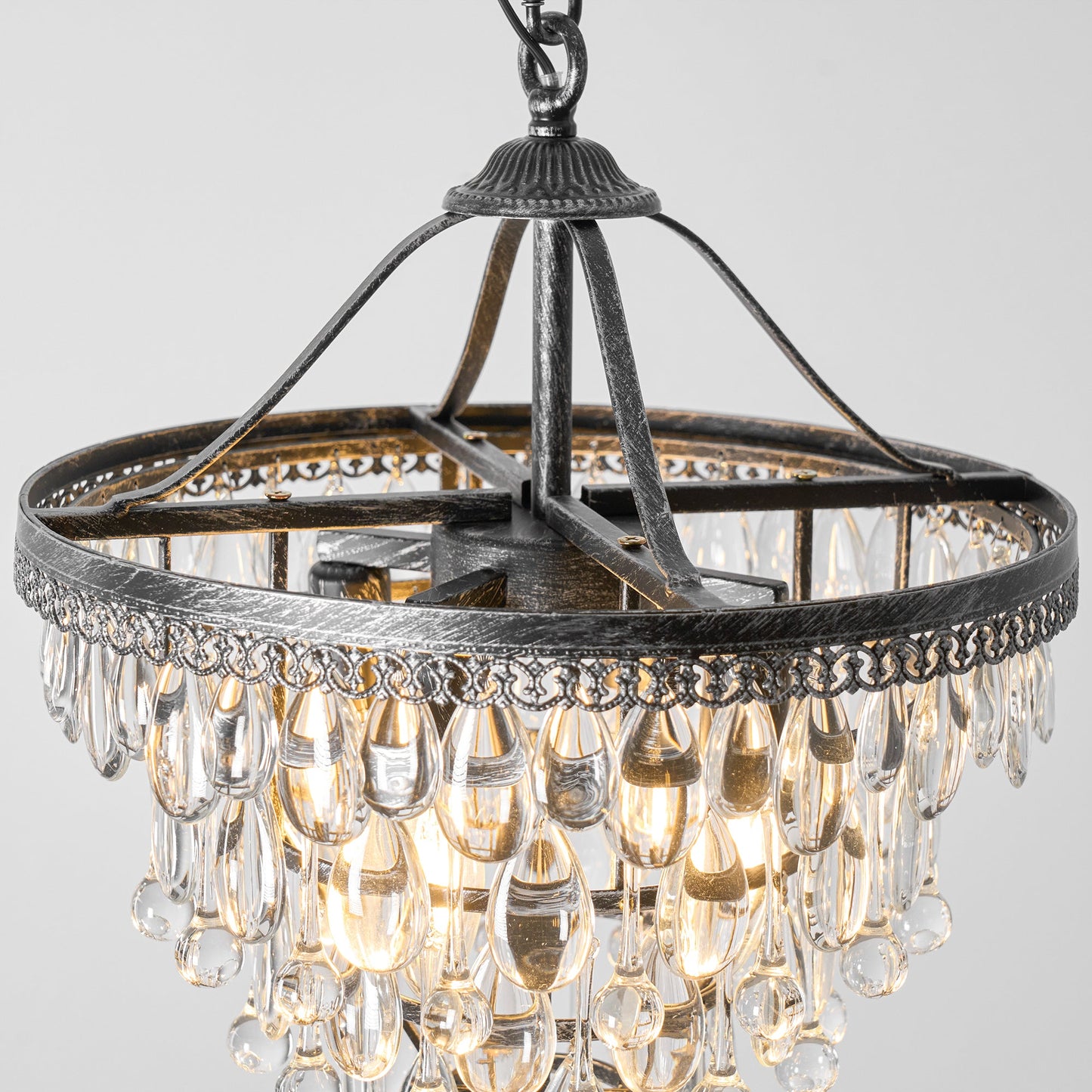 Crystal Inverted Pyramid Chandelier