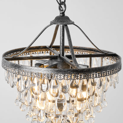 Crystal Inverted Pyramid Chandelier
