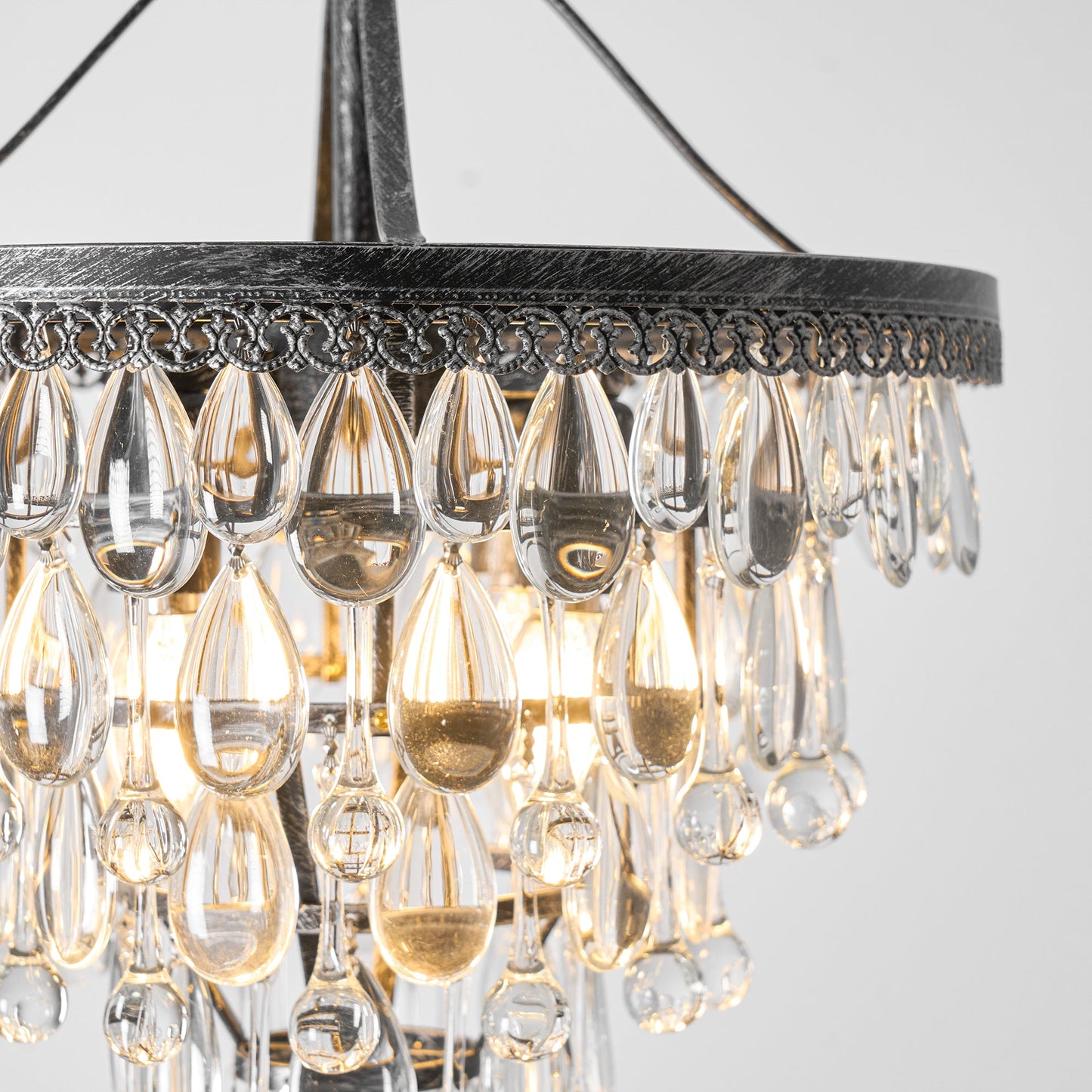 Crystal Inverted Pyramid Chandelier