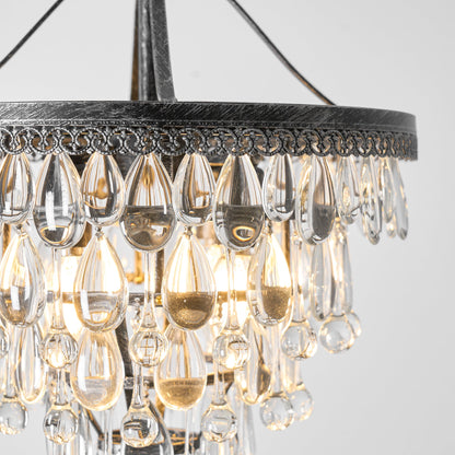 Crystal Inverted Pyramid Chandelier