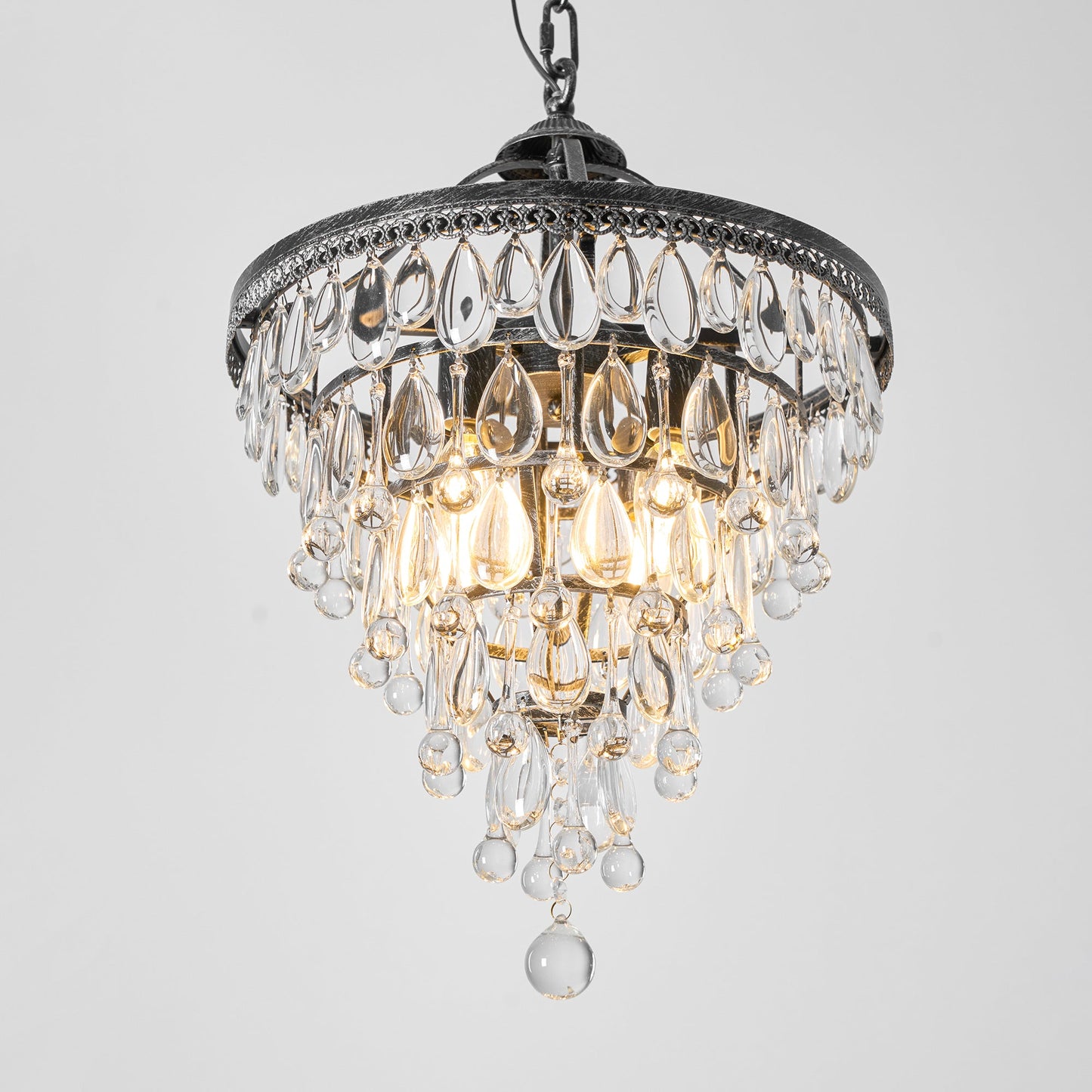 Crystal Inverted Pyramid Chandelier