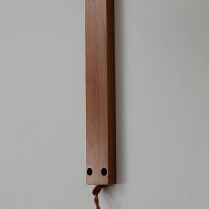 Curved Walnut Ceramic Plug-in Wall Light