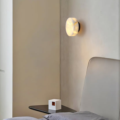 Cylindrical Alabaster Wall Lamp