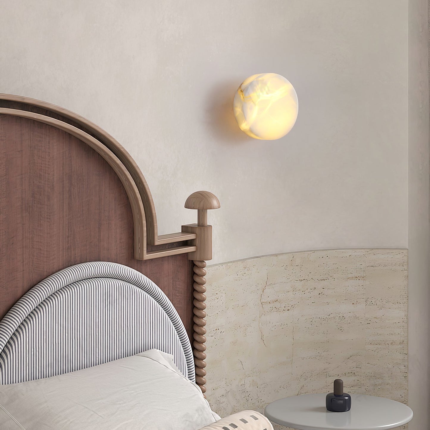 Cylindrical Alabaster Wall Lamp
