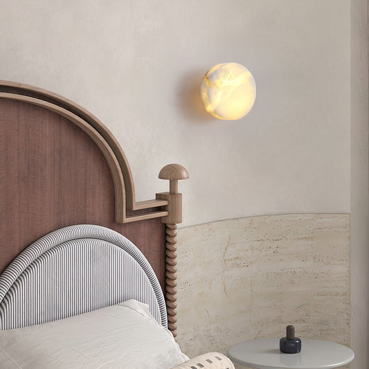 Cylindrical Alabaster Wall Lamp
