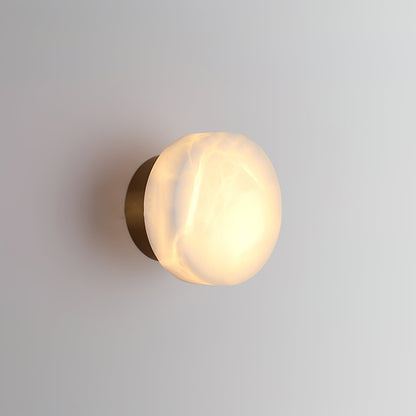 Cylindrical Alabaster Wall Lamp