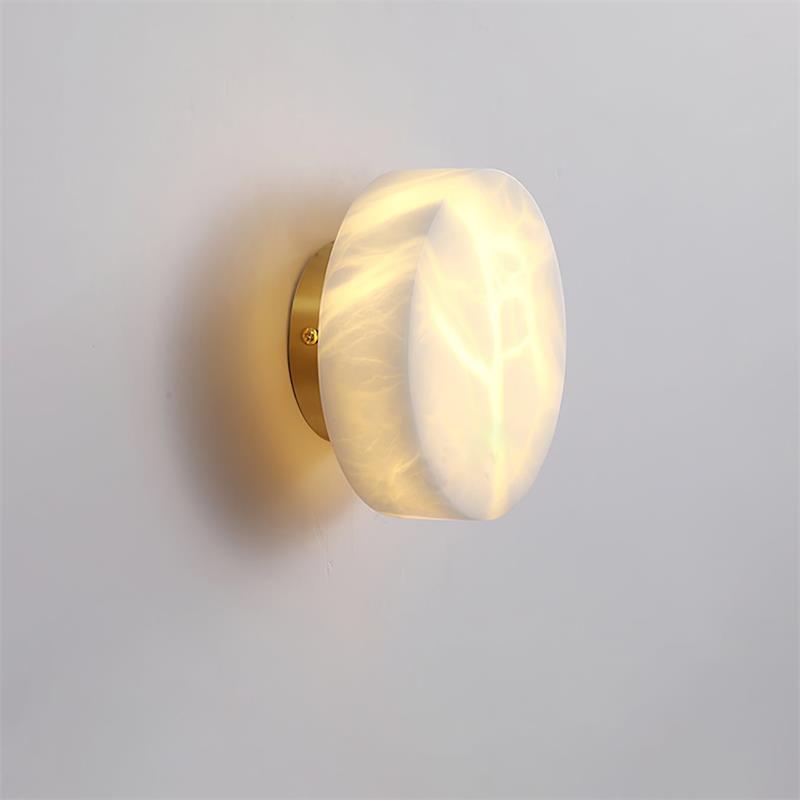 Cylindrical Alabaster Wall Lamp