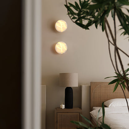 Cylindrical Alabaster Wall Lamp