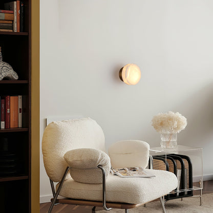Cylindrical Alabaster Wall Lamp