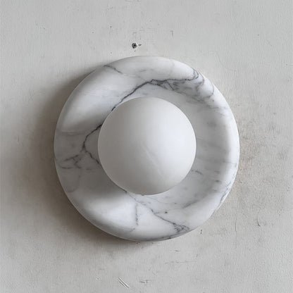Orli White Marble Sconce