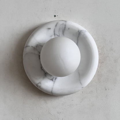 Orli White Marble Sconce