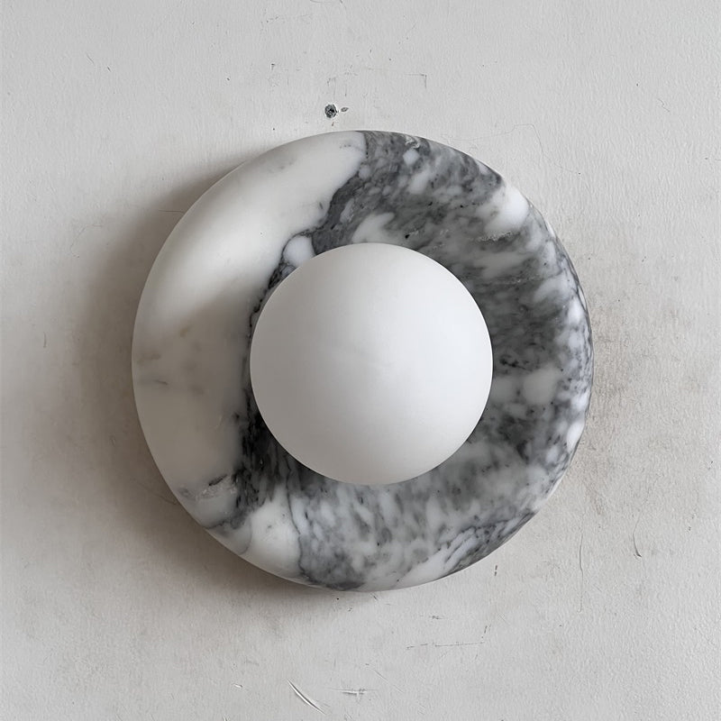 Orli White Marble Sconce