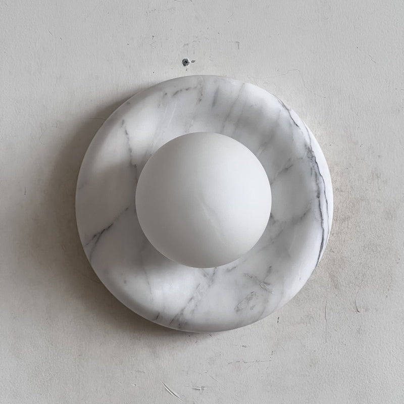 Orli White Marble Sconce