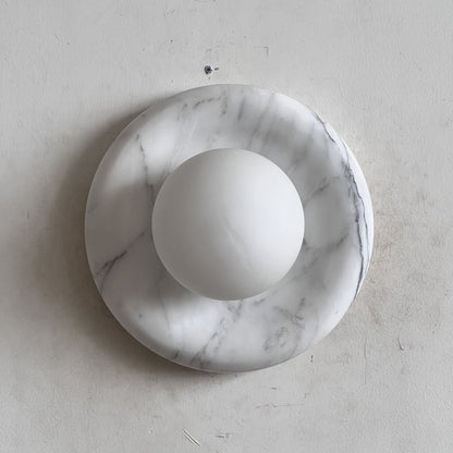 Orli White Marble Sconce