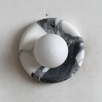 Orli White Marble Sconce