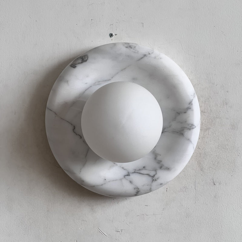 Orli White Marble Sconce