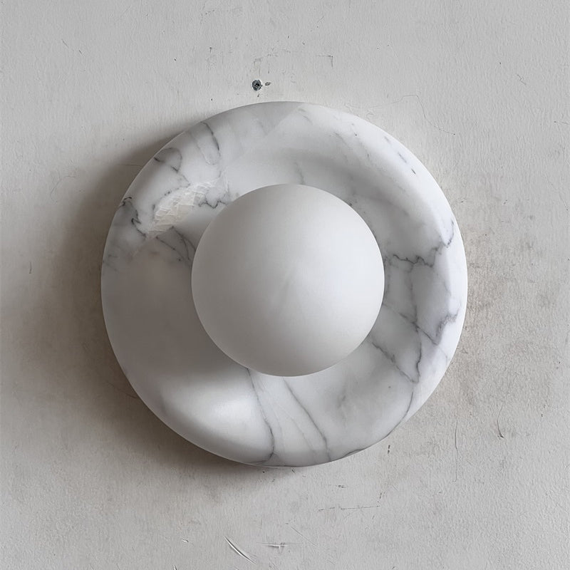 Orli White Marble Sconce