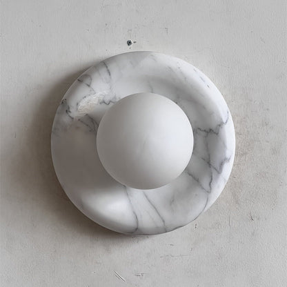 Orli White Marble Sconce