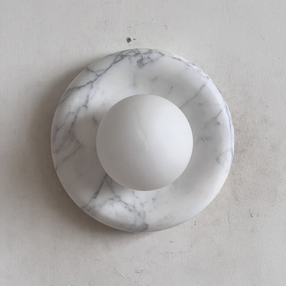 Orli White Marble Sconce