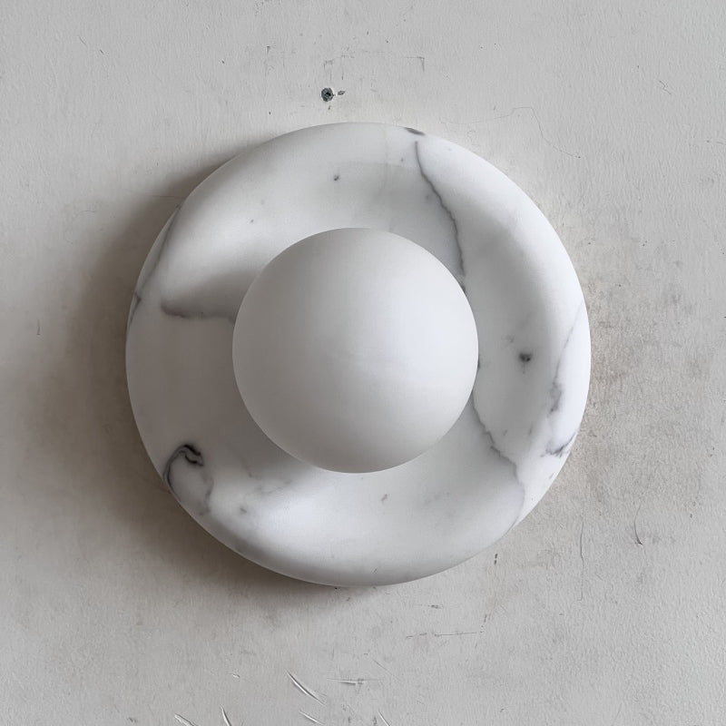 Orli White Marble Sconce