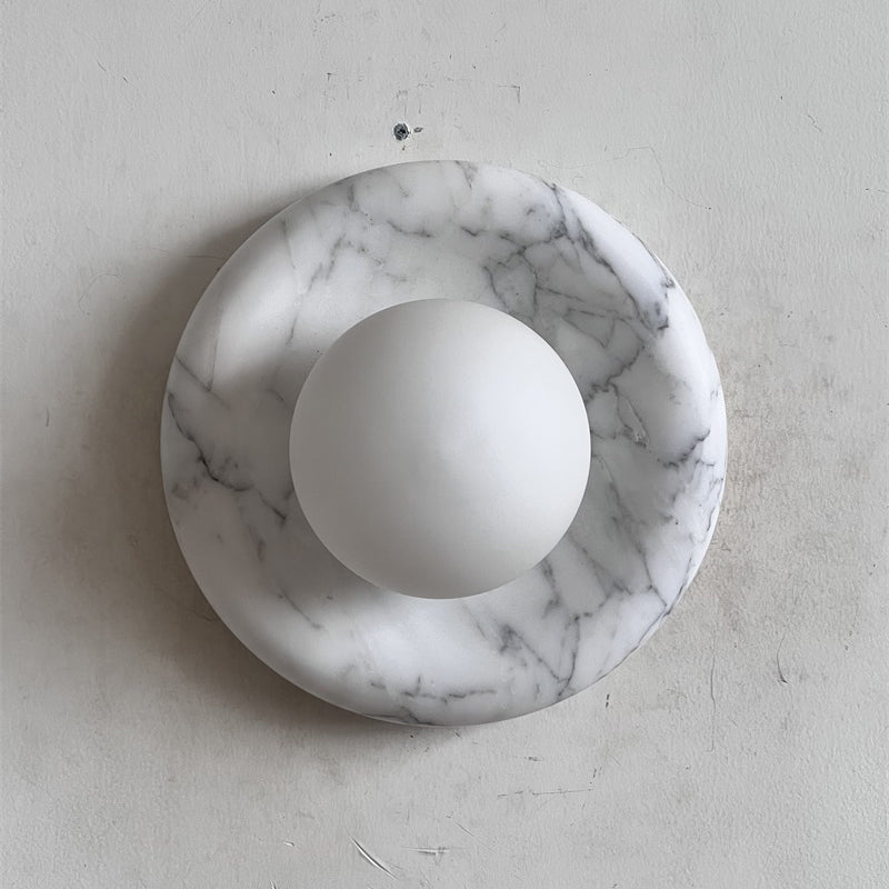 Orli White Marble Sconce