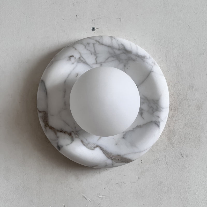 Orli White Marble Sconce