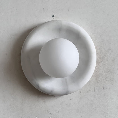 Orli White Marble Sconce